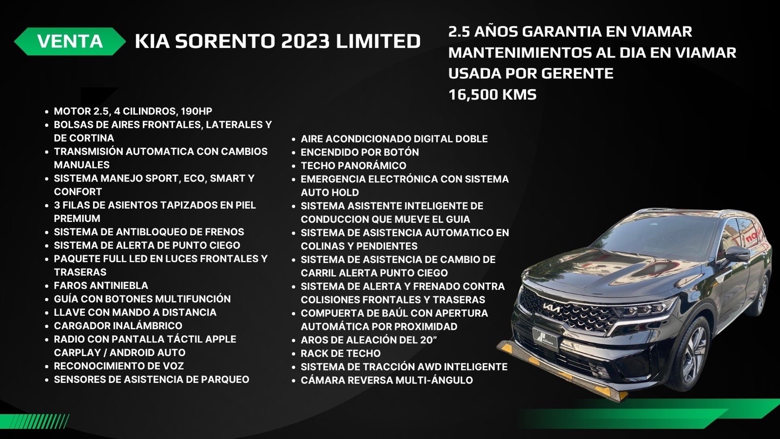 jeepetas y camionetas - KÍA SORENTO 2023 LIMITED 4WD  7