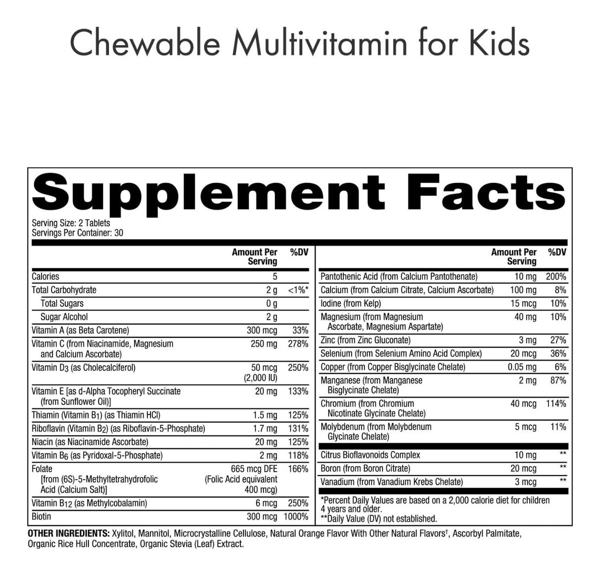 Salud y Equipamiento Médico - Multivitaminico Niños 60 Tab 1
