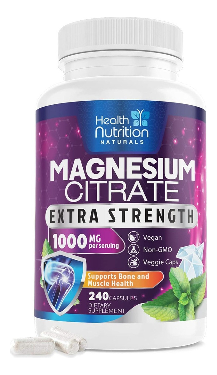 Salud y Equipamiento Médico - Citrato Magnesio 240cap Health - U - Unidad A $1256