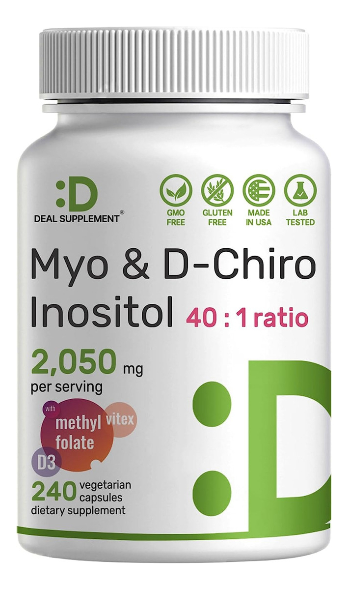 Salud y Equipamiento Médico - Mioinositol Y D-quiro Inositol 2050 Mg Por Porcion, 240 Caps