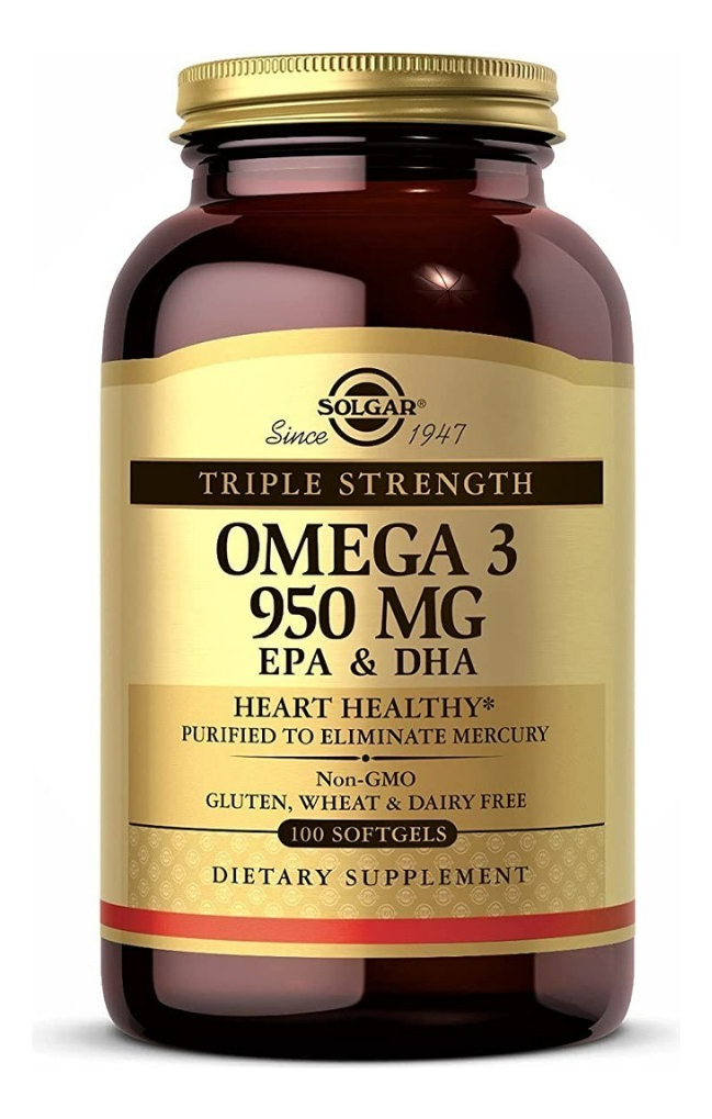 Salud y Equipamiento Médico - Omega 3 950 Mg Solgar 100 Caps - U - Unidad A $2959