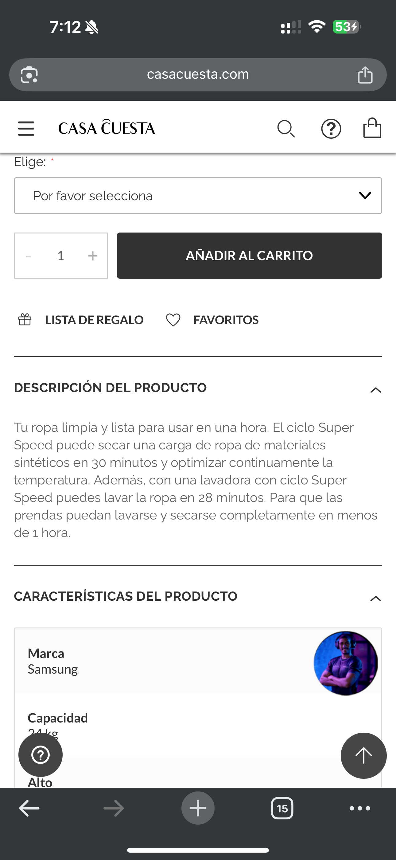 electrodomesticos - SECADORA SAMSUNG A GAS 24 KG 7