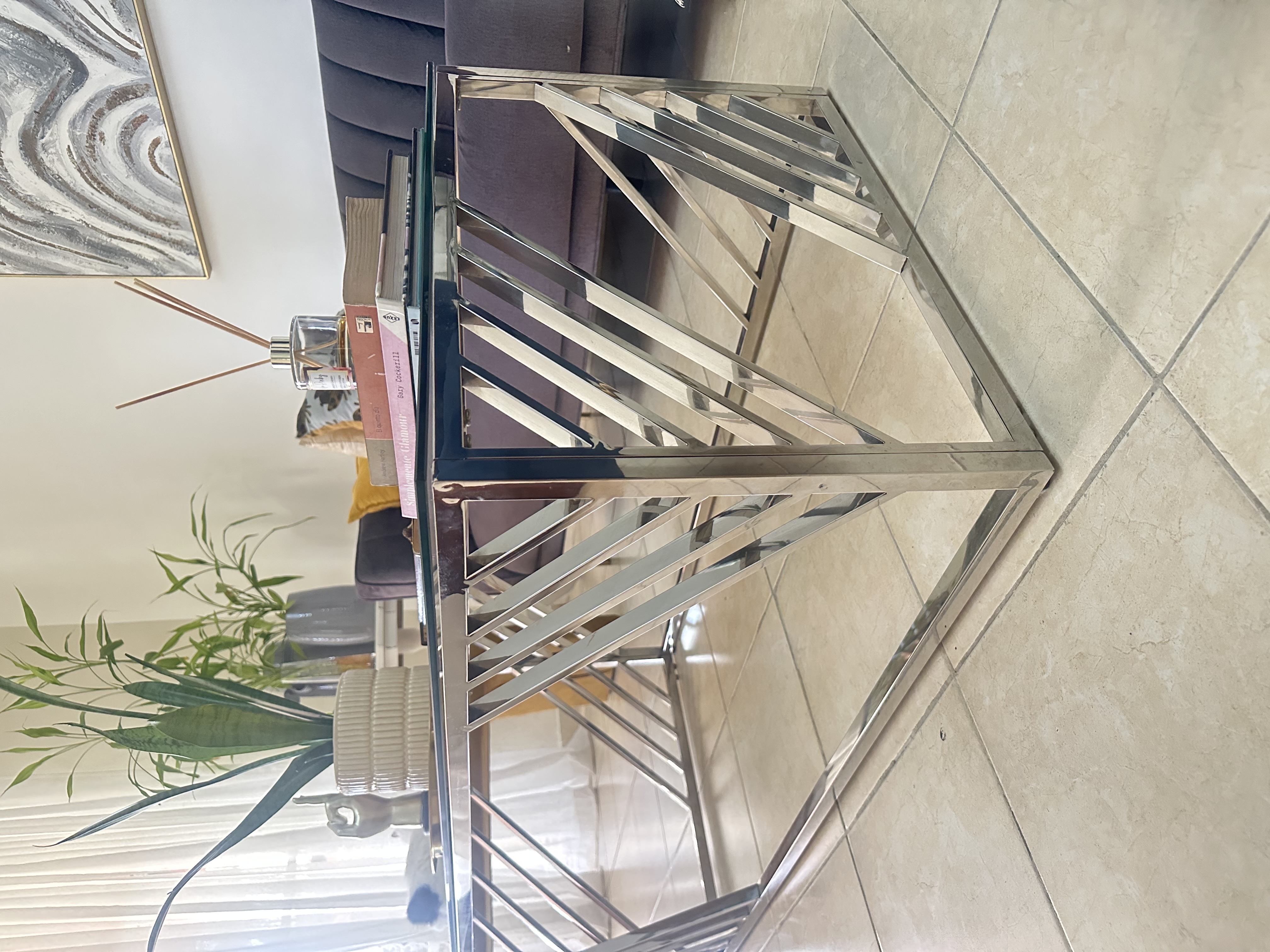 muebles y colchones - repisa y mesa con tope de cristal  2