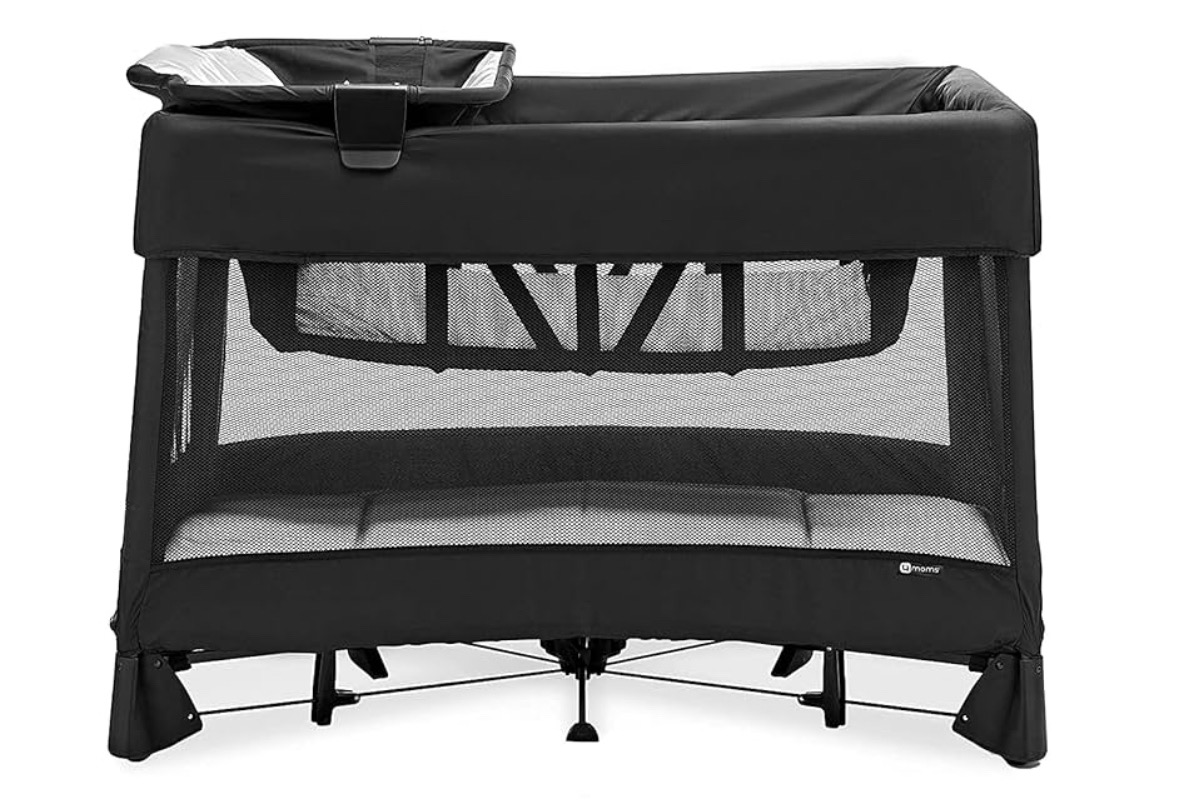 coches y sillas - 4moms Corral portátil con moisés y cambiador extras le incluye colchón nuevo
