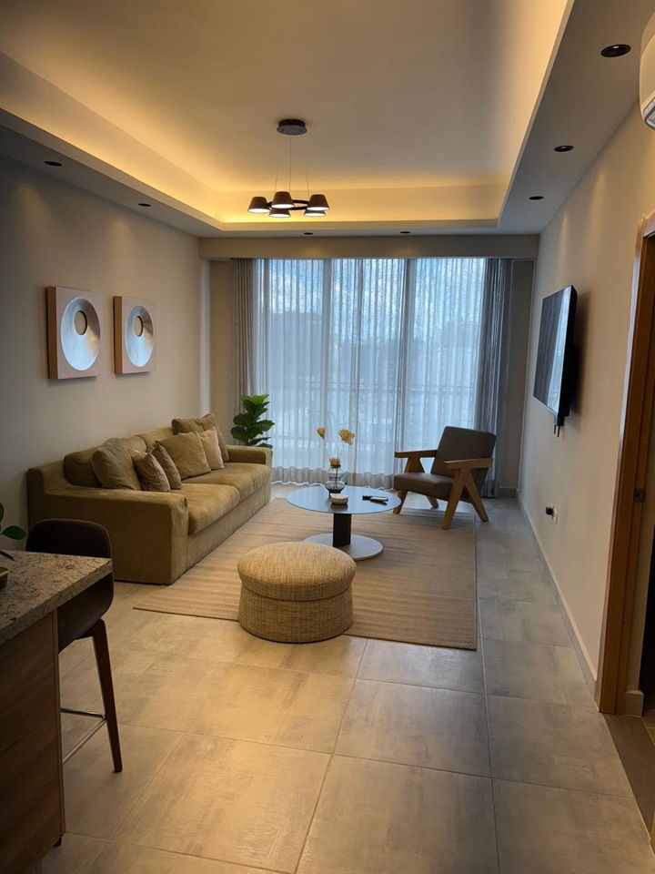 apartamentos - Apartamento amueblado de 1 hab en Evaristo Morales 3