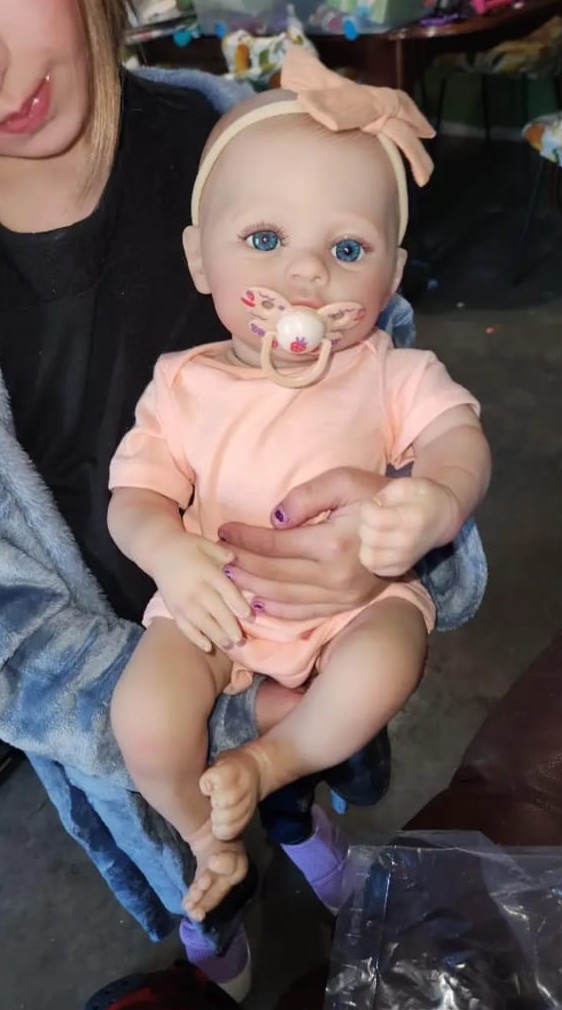 juguetes - muñeca reborn de silicona 100% real  2