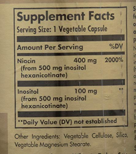 Salud y Equipamiento Médico - Niacina Sin Enjuague 500 Mg Solgar 50 Vcaps 1