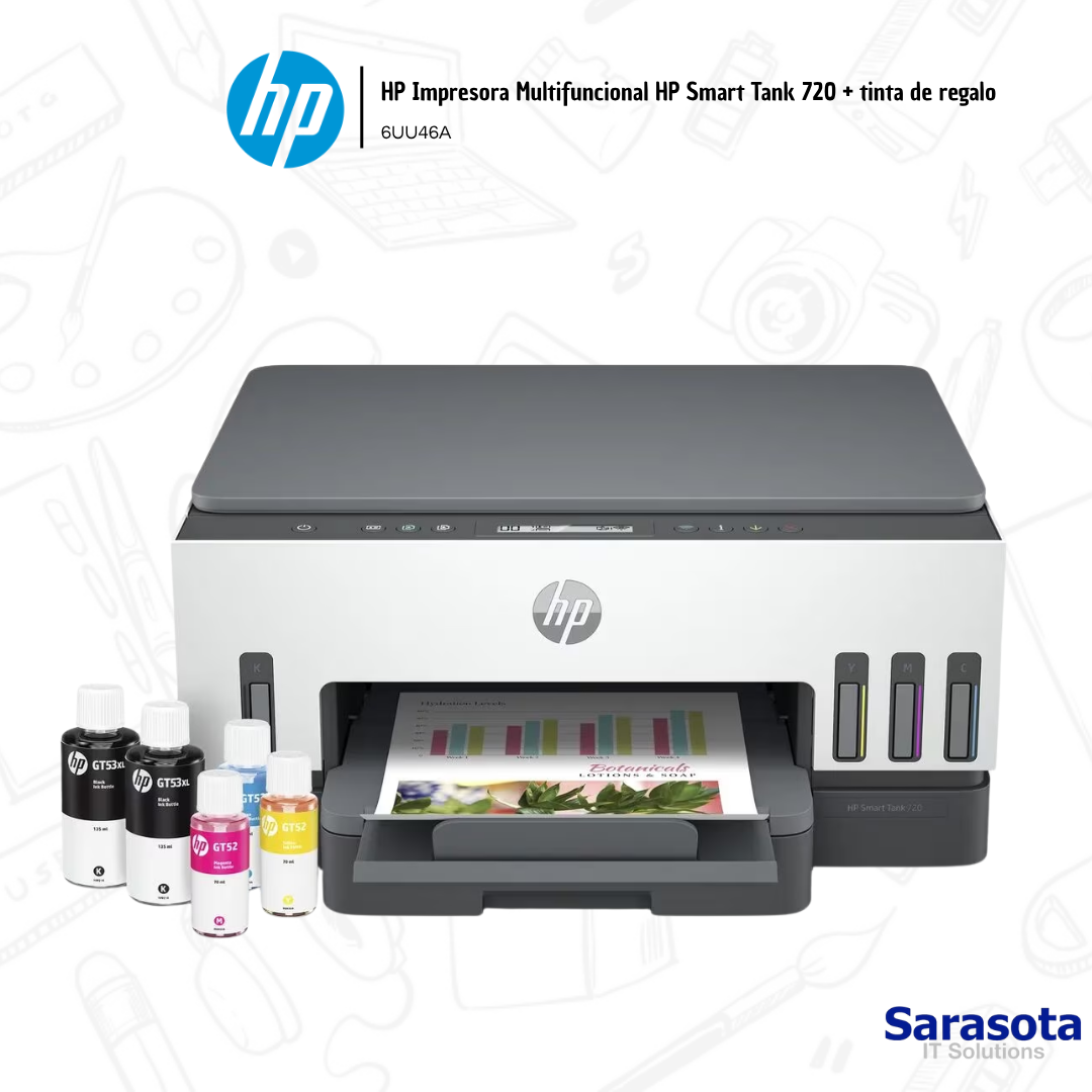 impresoras y scanners - HP Impresora Multifuncional HP Smart Tank 720  0