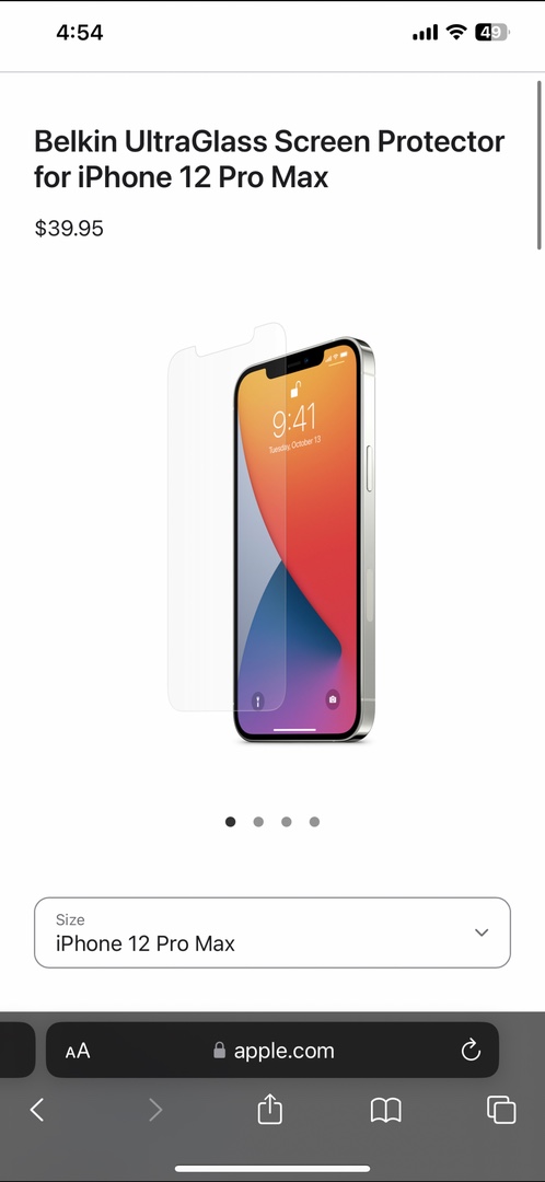 accesorios para electronica - Protector De Pantalla Belkin Para iPhone 12 Pro Max En Venta TOTALMENTE NUEVO
