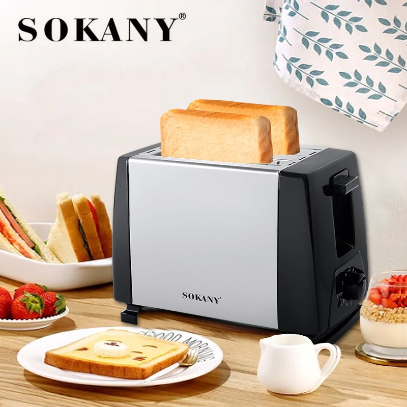 cocina - Tostadora eléctrica de 2 rebanadas de calefacción rápida automática 3