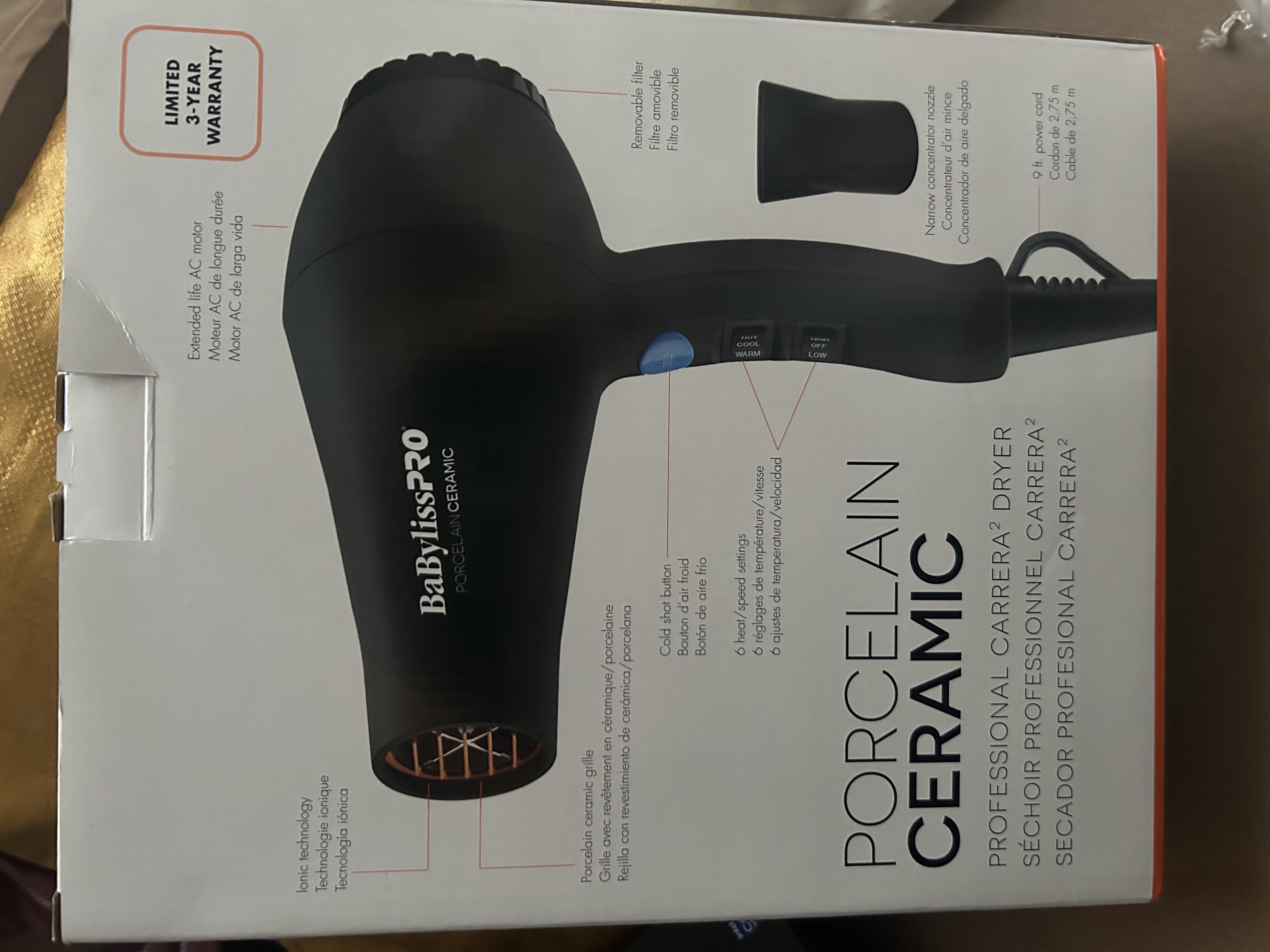 salud y belleza - Blower Baby Liss profesional en su caja 1