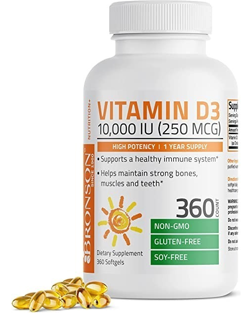 Salud y Equipamiento Médico - Vitamina D3 10000 Iu Bronson - Unid - Unidad A $601