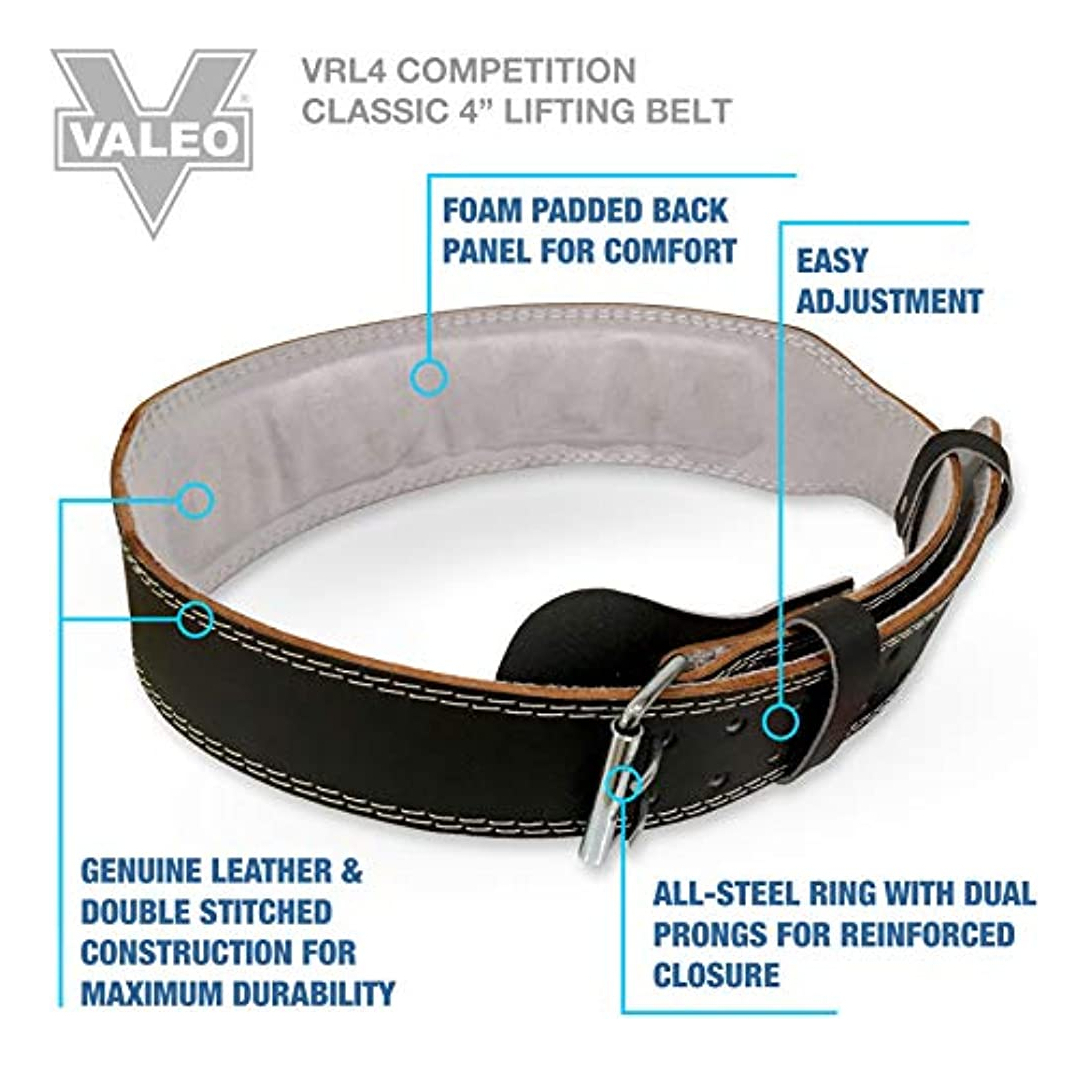 Salud y Equipamiento Médico - Valeo Vrl4 4 Cinturon De Elevacion De Levantamiento De Pesas 3