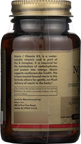 Salud y Equipamiento Médico - Niacina Sin Enjuague 500 Mg Solgar 50 Vcaps 2