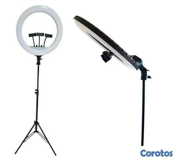 accesorios para electronica - Aro de luz de 18 pulgadas con tripode de 200 cms 3