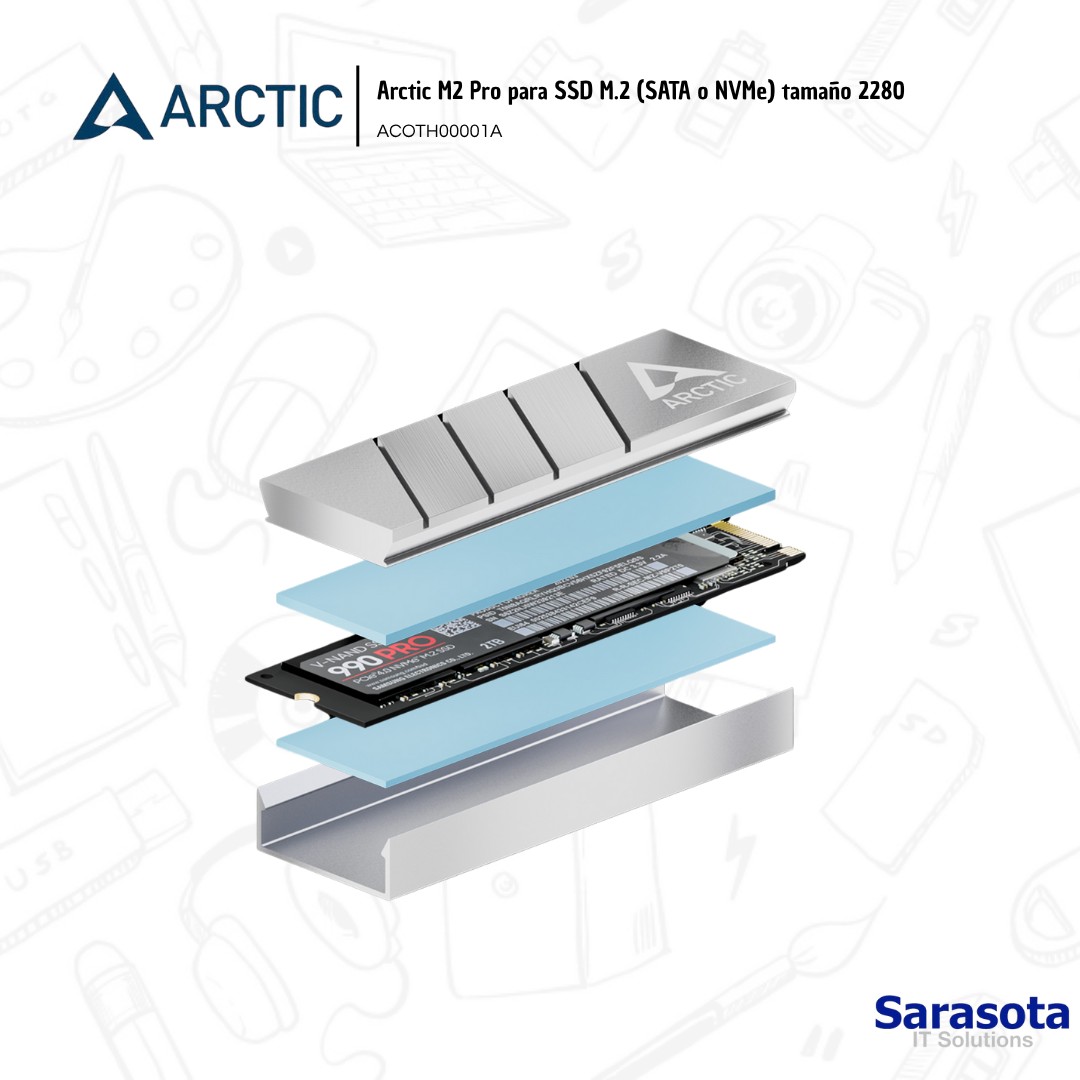 accesorios para electronica - Arctic M2 Pro Negro Disipador Térmico ACOTH00001A 2