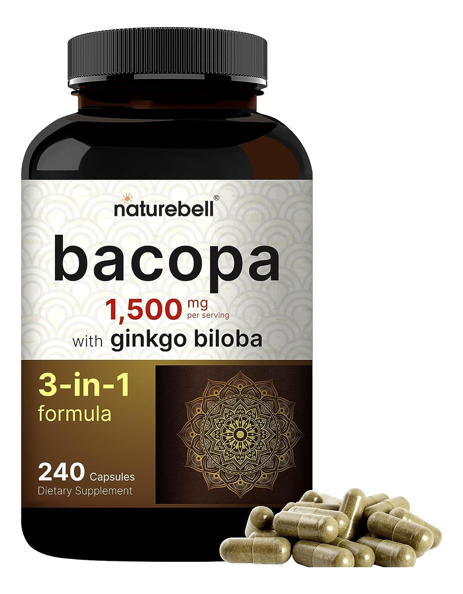 Salud y Equipamiento Médico - Bacopa Monnieri Capsulas Con Ginkgo Biloba Naturebell