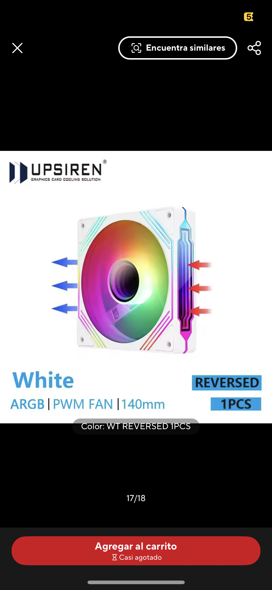 computadoras y laptops - ventilador 140mm argb  1
