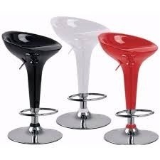 muebles y colchones - Taburete De Bar Banqueta Barra Silla Alta desayunador Acrilica BLANCO Y NEGRO 2