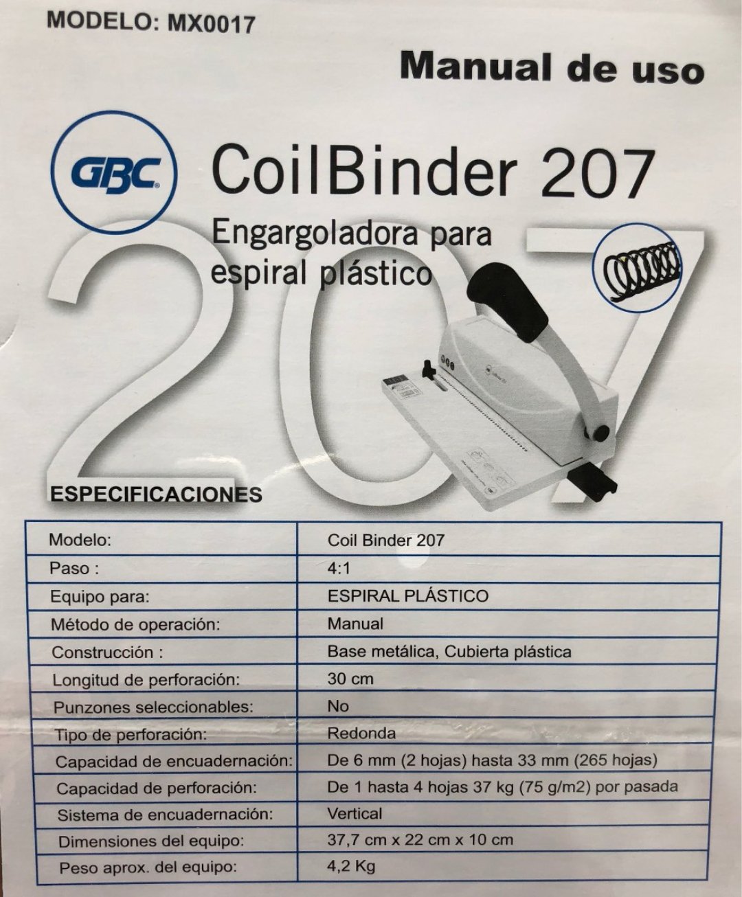 impresoras y scanners - ENCUADERNADORA COILBINDER  DE ESPIRAL REDONDO 3