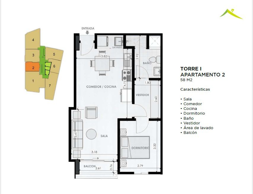 apartamentos - Apartamento en venta Serralles 1 habitacion
Torre nueva ! 1