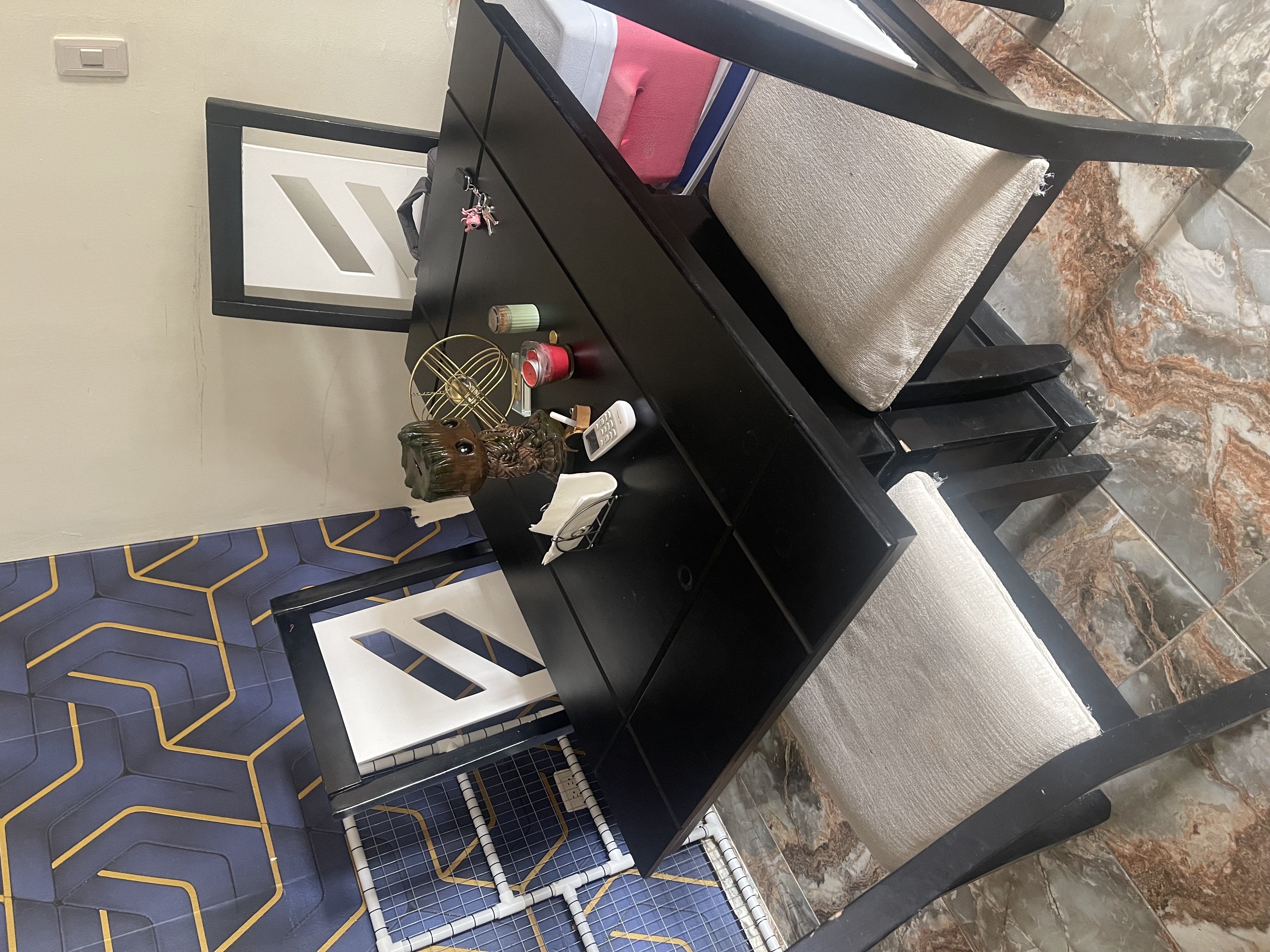 muebles y colchones - Juego de comedor de 4 sillas  2