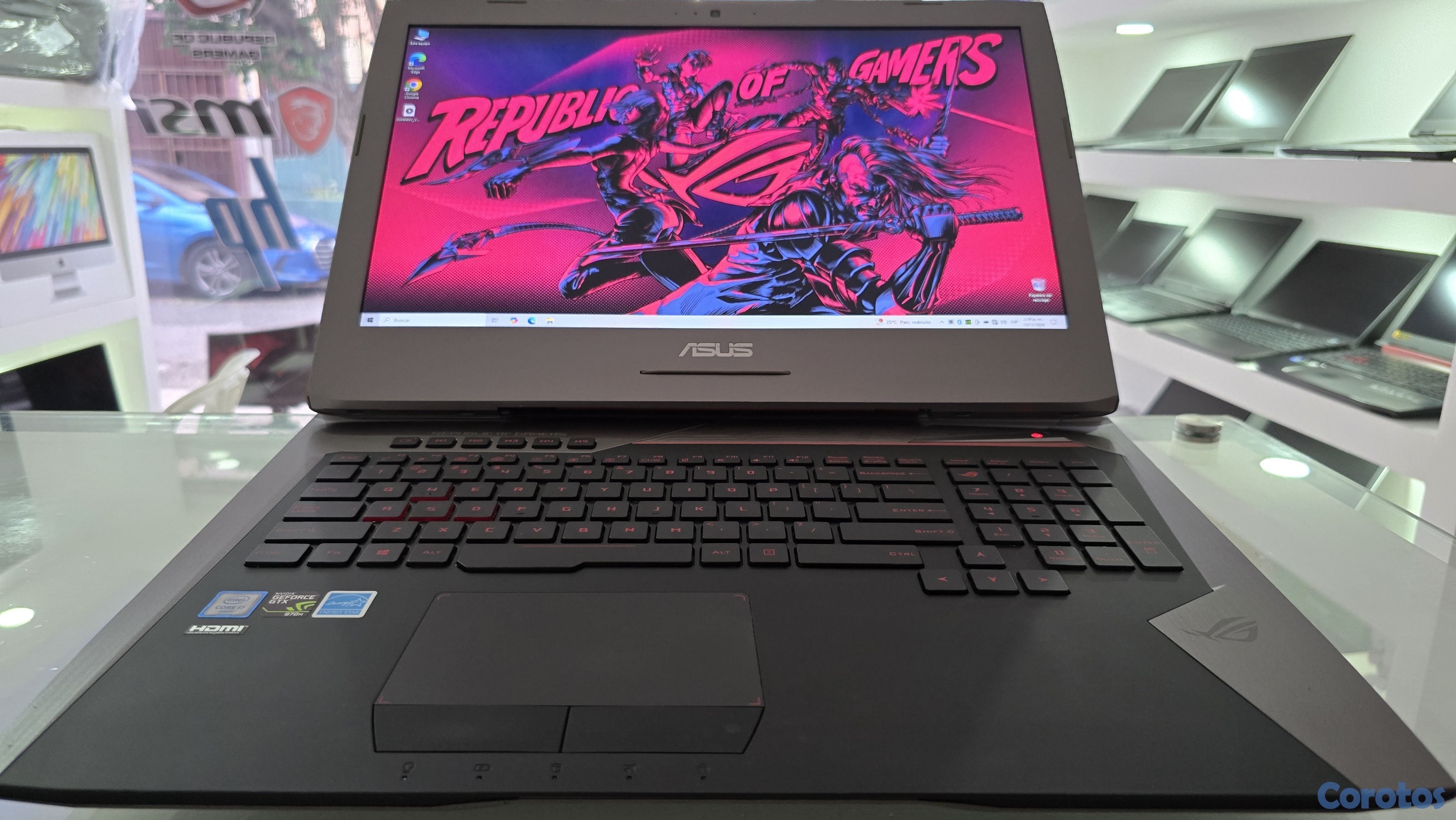 computadoras y laptops - Asus Gaming 17.3 Pulg Core i7 Ram 24gb ddr4 Disco 1100gb Nvidea Gtx 970m 6gb 1