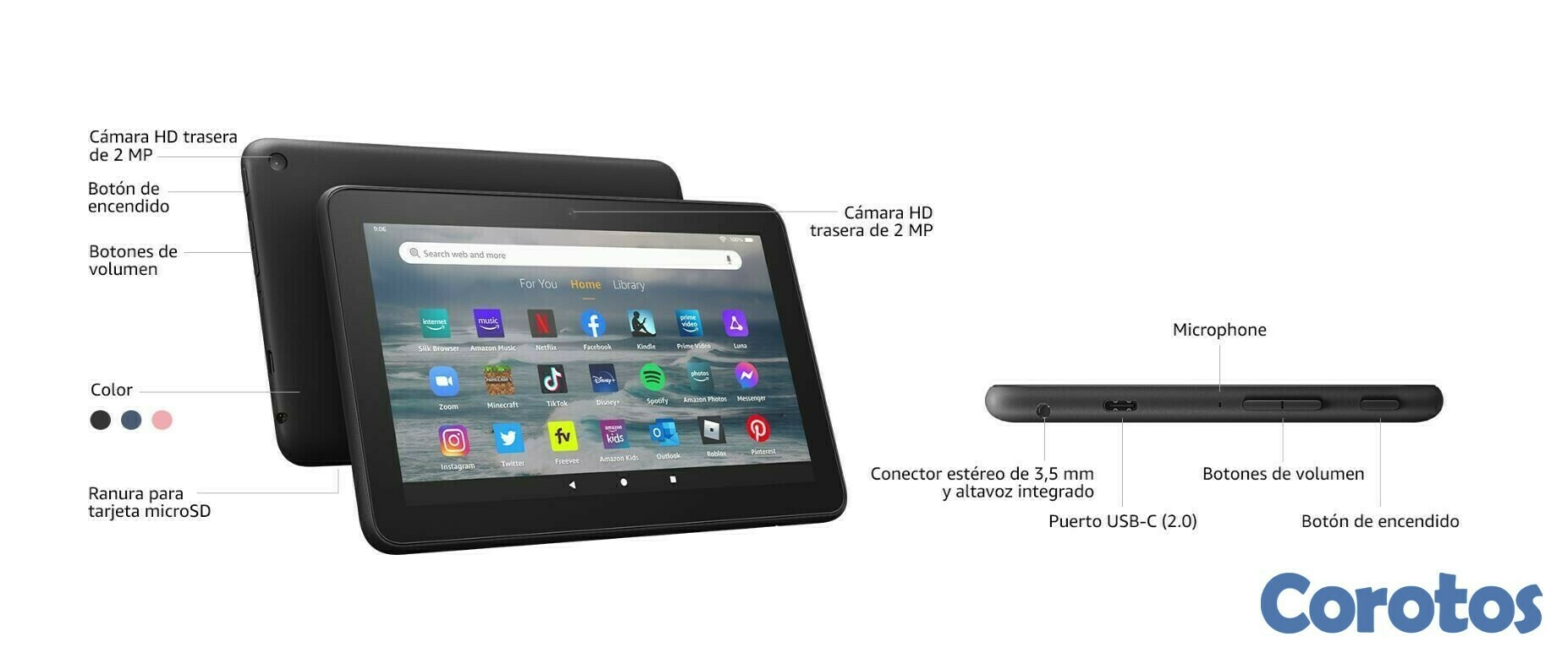 celulares y tabletas - TABLET AMAZON FIRE 7" 2022 16GB 4