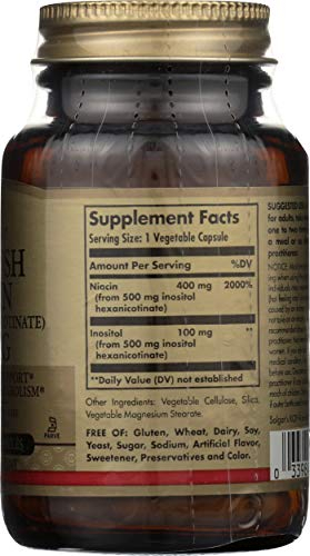 Salud y Equipamiento Médico - Niacina Sin Enjuague 500 Mg Solgar 50 Vcaps 3