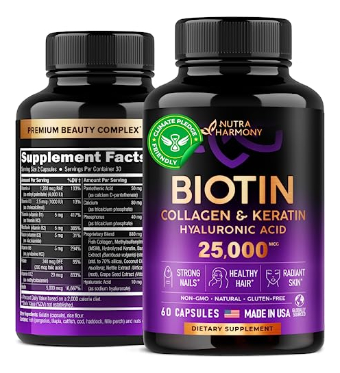 Salud y Equipamiento Médico - Biotina Con Acido Hialuronico, Colageno Y Queratina - Vitami