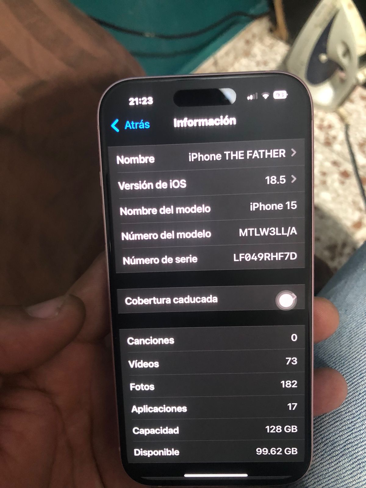 celulares y tabletas - Vendo o cambio iPhone 15 factori ESIM. No Face ID  7