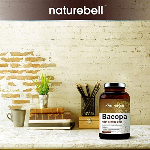 Salud y Equipamiento Médico - Bacopa Monnieri Capsulas Con Ginkgo Biloba Naturebell 1