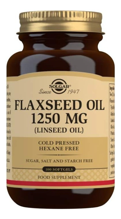 Salud y Equipamiento Médico - Aceite De Linaza Solgar 1250 Mg 100 Capsulas Blandas