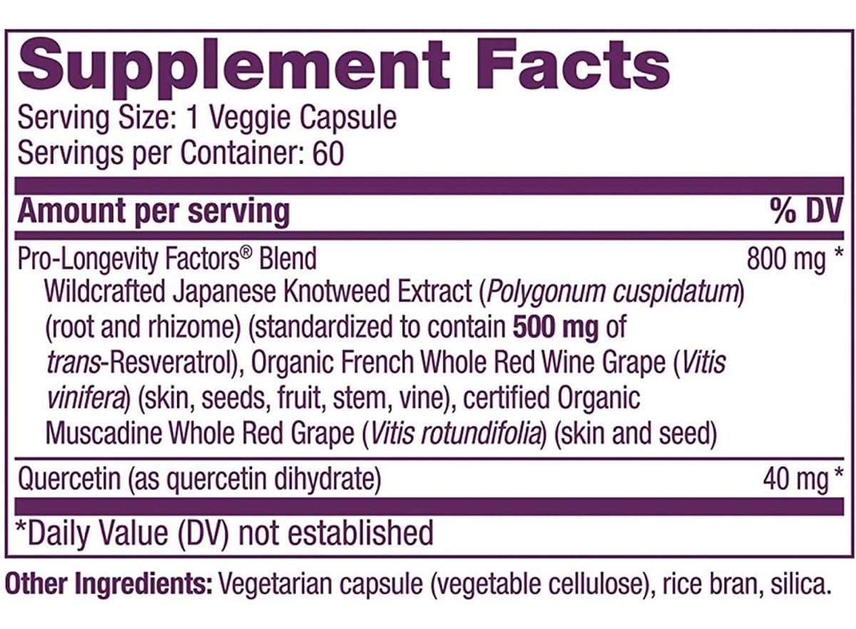 Salud y Equipamiento Médico - Resveratrol 60 Capsulas 800 Mg - U - Unidad A $7532 2