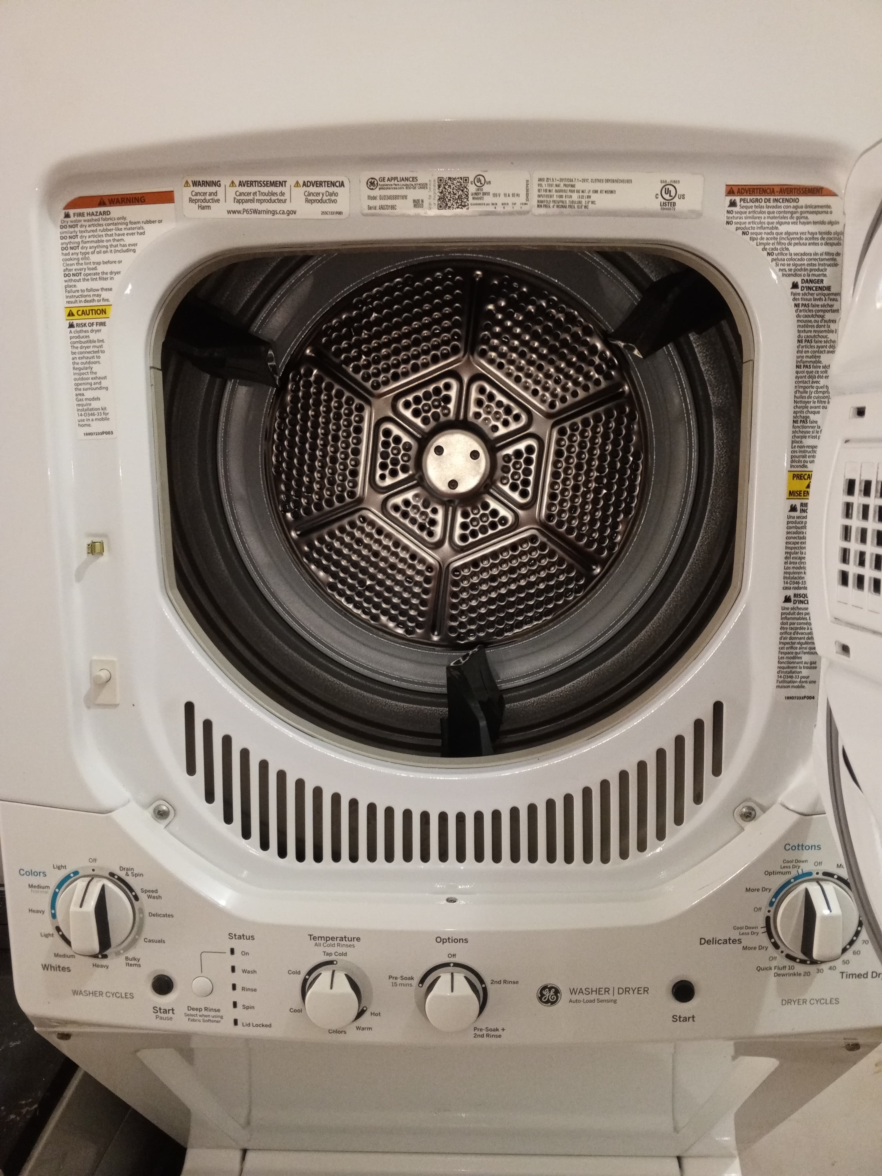 electrodomesticos - Lavadora Tipo torre (General Electric) a gas

30 libras de capacidad en  2