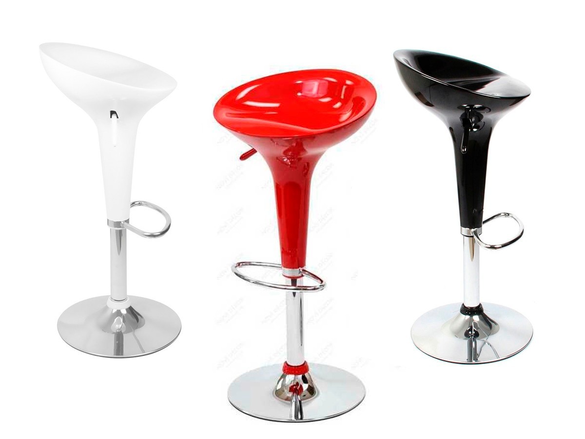 muebles y colchones - Taburete De Bar Banqueta Barra Silla Alta desayunador Acrilica BLANCO Y NEGRO 2