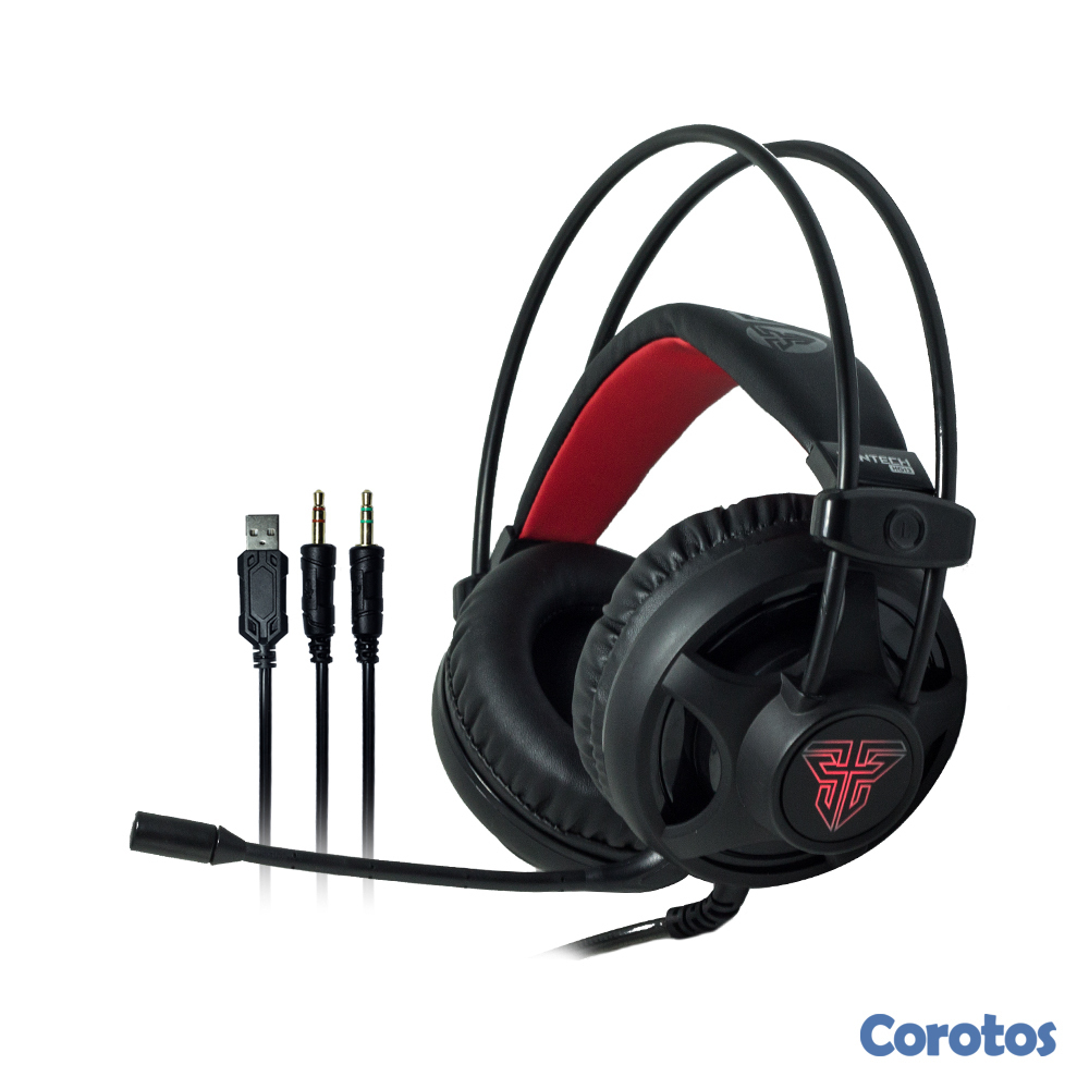 computadoras y laptops - Audifonos con Microfono Fantech Gaming Red Iluminacion HG13 2