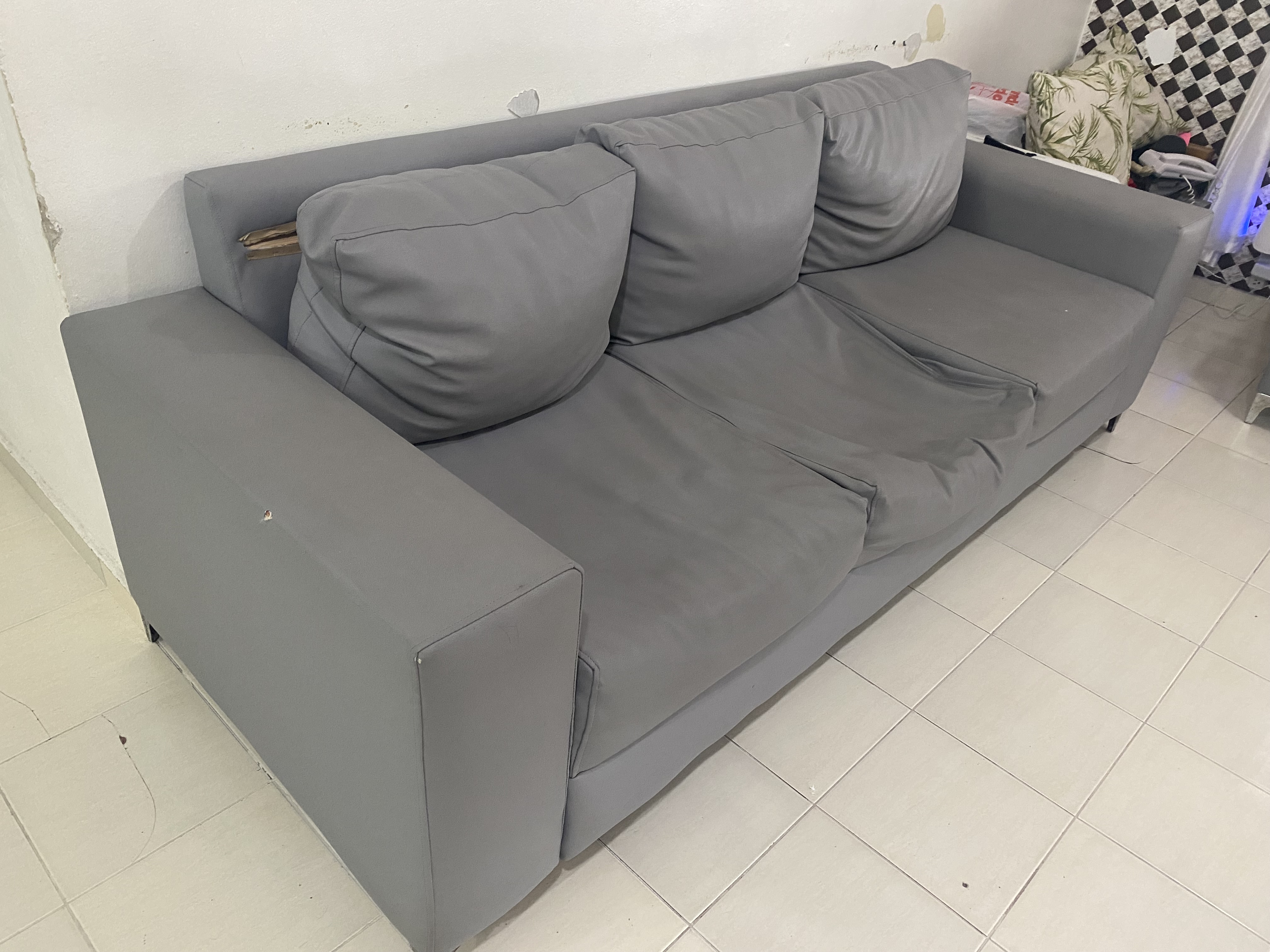 muebles y colchones - Juego de Muebles de 2 y 3 asientos en Piel 4