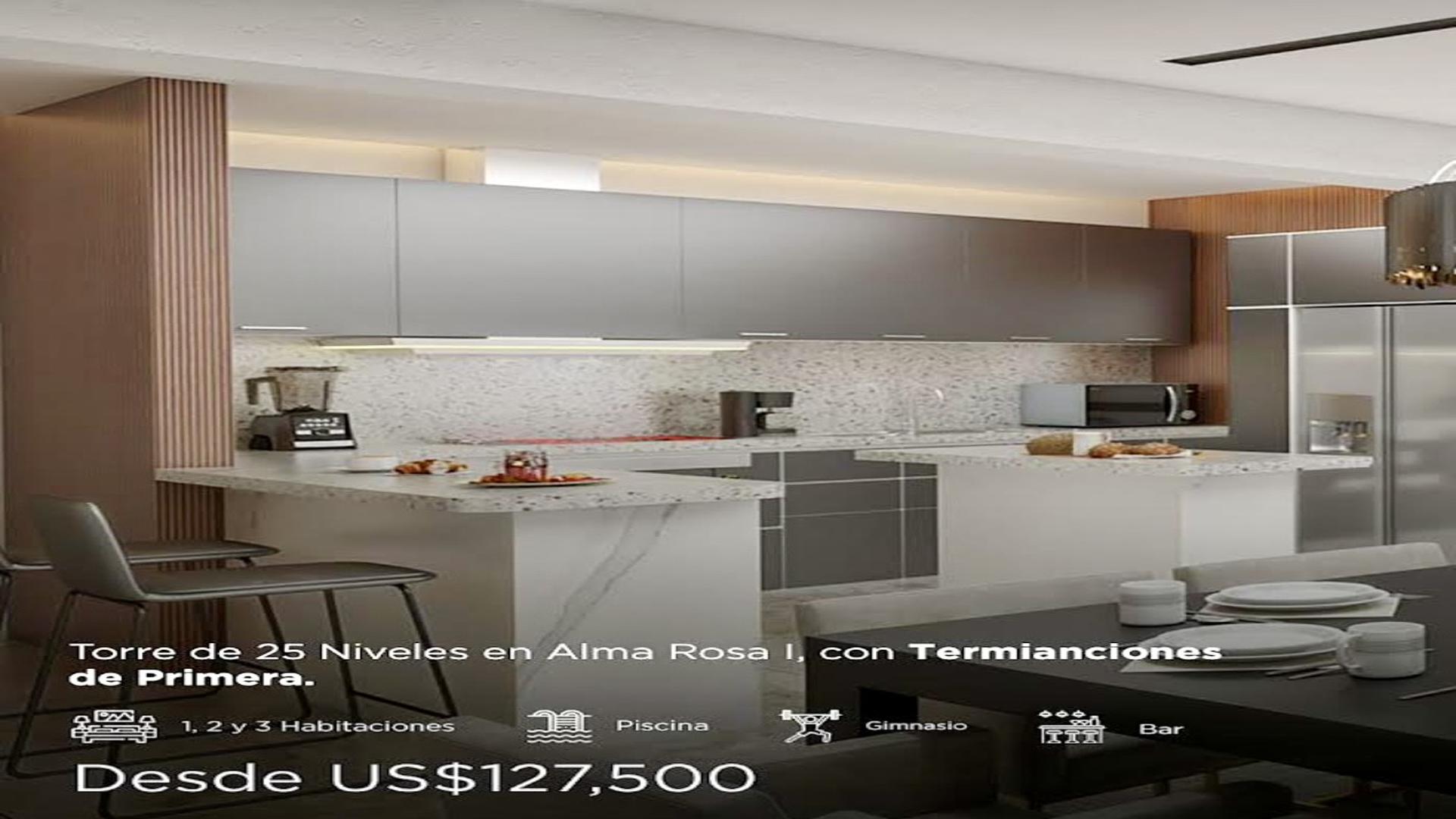 apartamentos - T APARTAMENTO EN VENTA EN ALMA ROSA I- SANTO DOMINGO ESTE 1