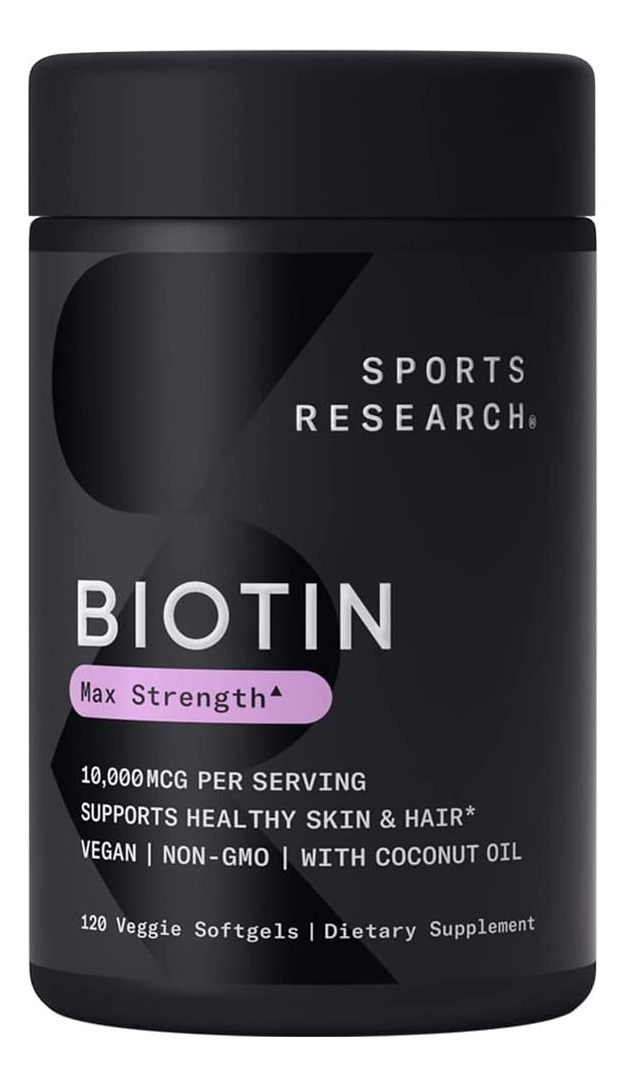 Salud y Equipamiento Médico - Biotin 10000mcg Con Aceite Coco Gluten Free Tratamiento X120