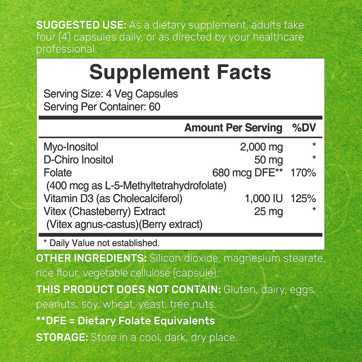 Salud y Equipamiento Médico - Mioinositol Y D-quiro Inositol 2050 Mg Por Porcion, 240 Caps 1