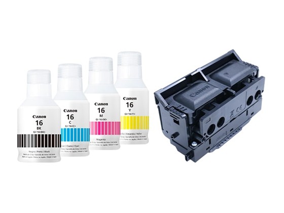 impresoras y scanners - KIT DE CABEZAL PARA MAXIFY (GX6010 Y GX7010) MAS TINTAS CANON GI-16 (BK,C,M,Y) 