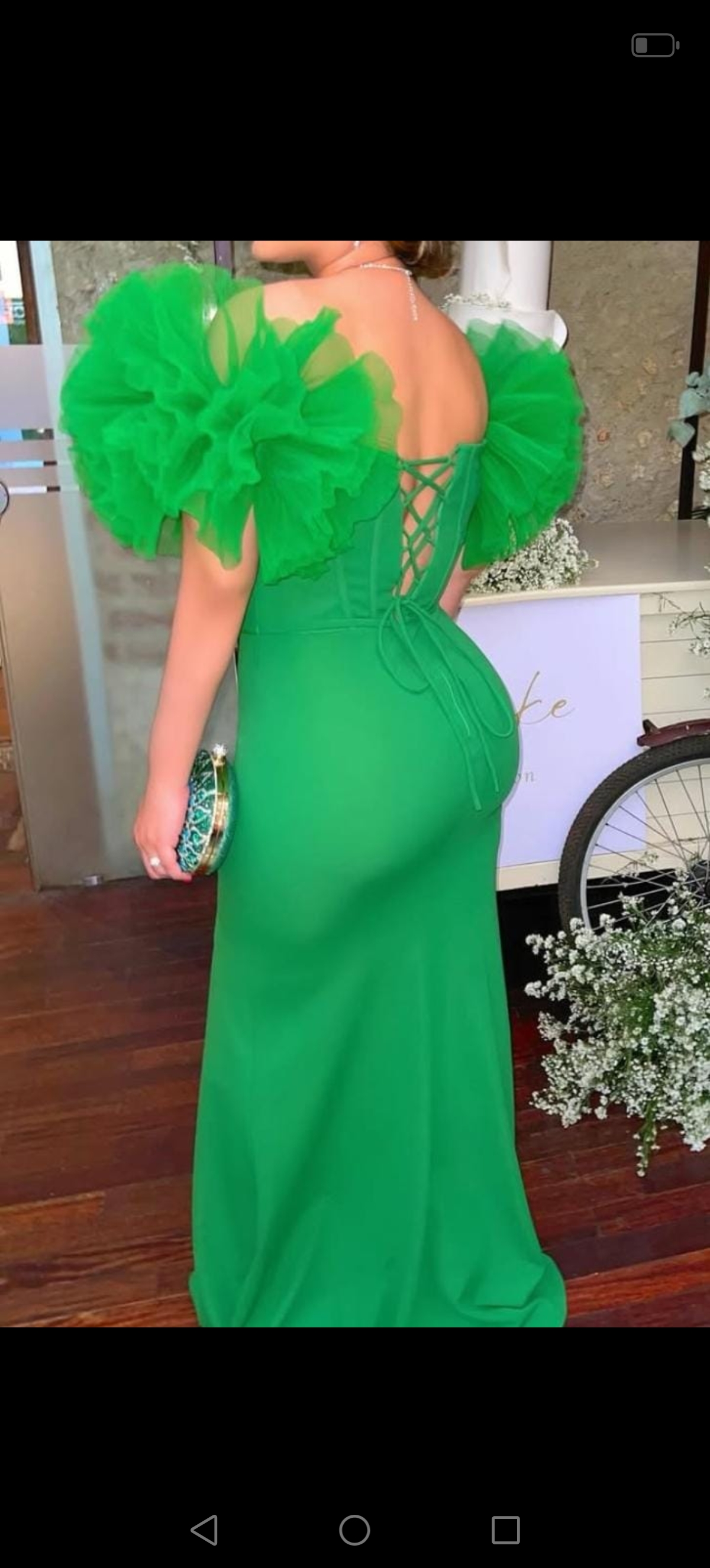 ropa para mujer - Vestido hermoso de fiesta color verde 1