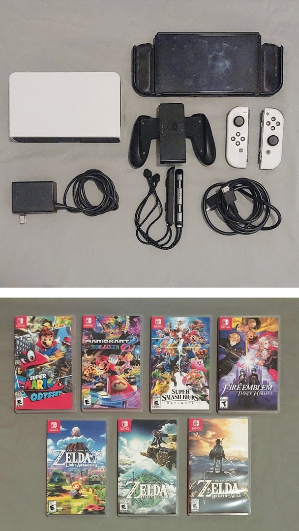 consolas y videojuegos - SWITCH OLED + 7 JUEGOS + ACCESORIOS 2