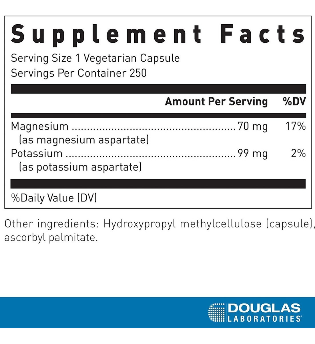 Salud y Equipamiento Médico - Potasio 250 Cap Douglas 1