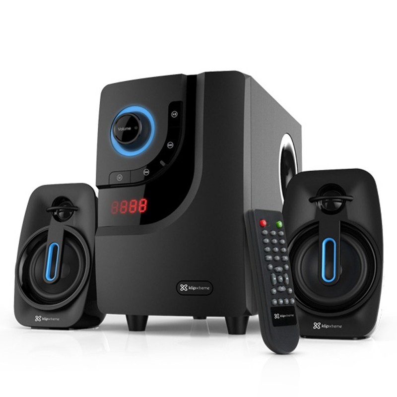 computadoras y laptops - BOCINAS KLIPX 2.1 KWS-616, 40W, BT, RANURAS SD, USB, 3.5MM 1