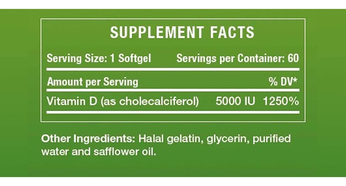 Salud y Equipamiento Médico - Vitamina D3 5000iu Noor Vitamin - - Unidad A $3490 1