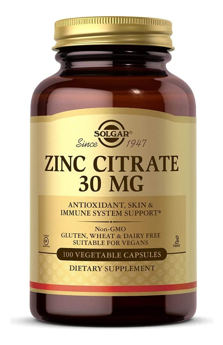 Salud y Equipamiento Médico - Zinc 100 Cap 30 Mg Solgar - Unidad - Unidad A $1399