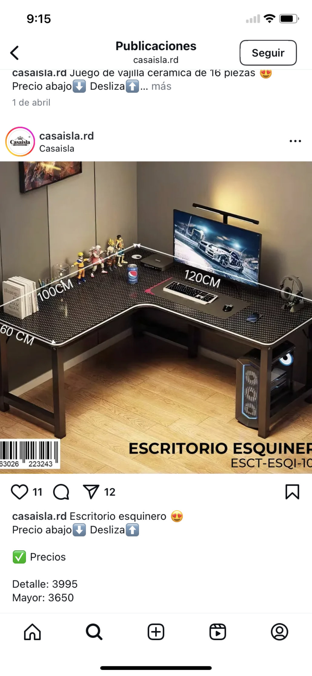 decoración y accesorios - escritorio esquineado  0