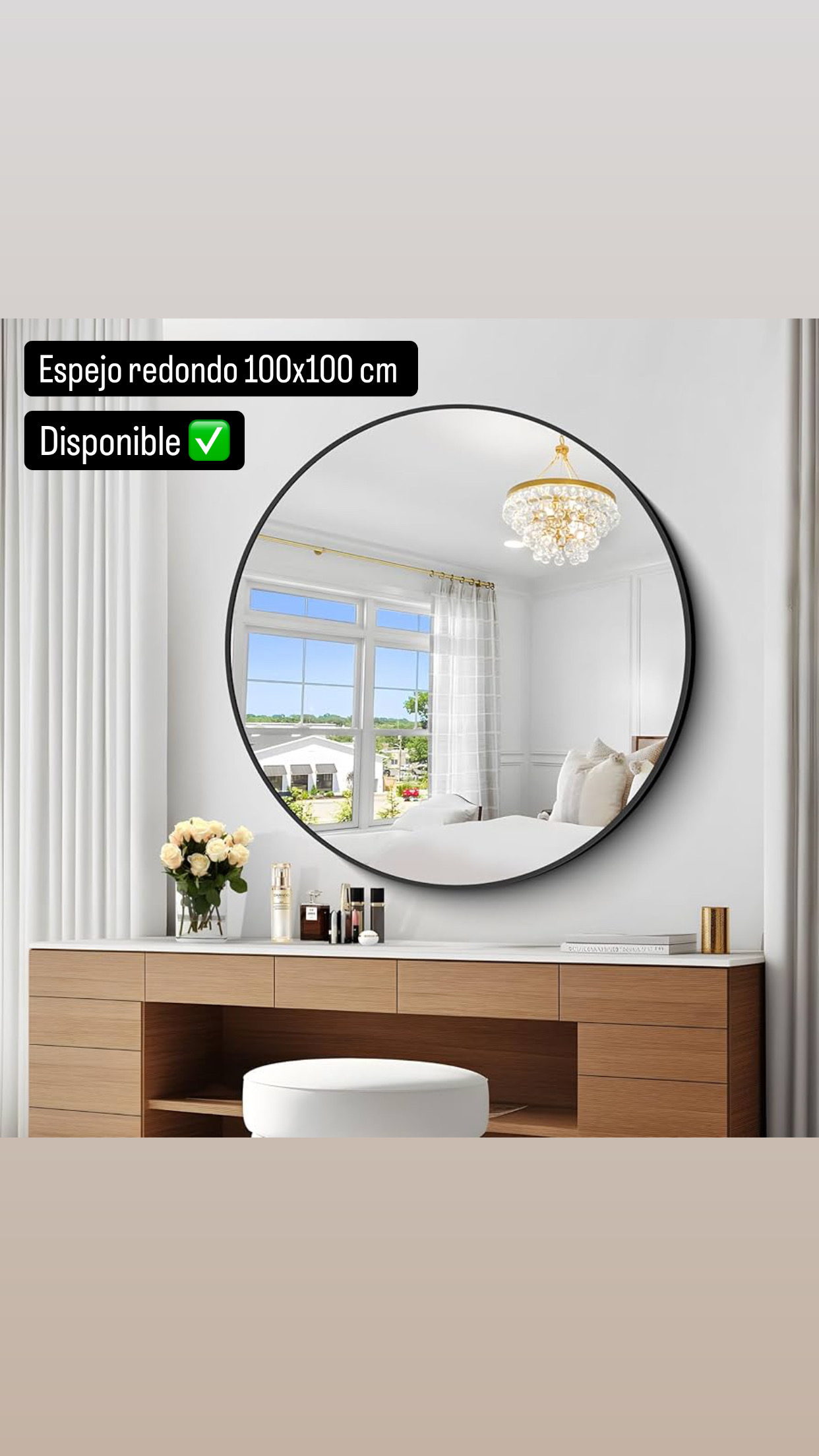 decoración y accesorios - ESPEJOS REDONDOS 80/60/100 cm 0